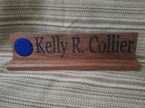 Walnut Military Desk Nameplate ( 15 inch )