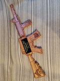 Rifle Plaque M4 w/ personalized plate - Military Plaques - Personalized - Custom Military Plaques - Larry's Woodworkin'