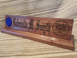 Walnut Military Desk Nameplate ( 15 inch )