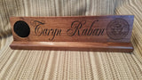 Walnut Military Desk Nameplate ( 15 inch )