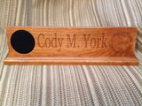 Military Desk Nameplate ( 15 inch ) - Larry's Woodworkin'