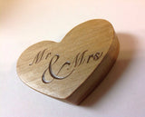 Mr & Mrs Heart Cake Topper - Solid Wood - Larry's Woodworkin'