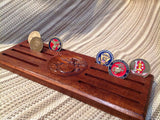 Marine Corps Eagle, Globe and Anchor (EGA) Challenge Coin Display - Dish Style - Larry's Woodworkin'