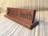 Walnut Military Desk Nameplate ( 15 inch ) - Larry's Woodworkin'