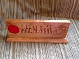 Walnut Military Desk Nameplate ( 15 inch ) - Larry's Woodworkin'