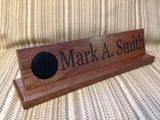 Walnut Military Desk Nameplate ( 15 inch ) - Larry's Woodworkin'