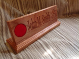 Walnut Military Desk Nameplate ( 15 inch ) - Larry's Woodworkin'
