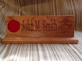 Military Desk Nameplate ( 15 inch ) - Larry's Woodworkin'