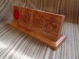 Walnut Military Desk Nameplate ( 15 inch ) - Larry's Woodworkin'