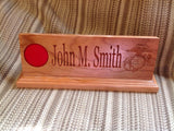 Military Desk Nameplate ( 15 inch ) - Larry's Woodworkin'