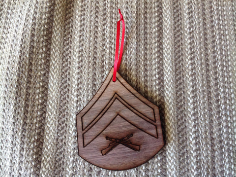 Marine Corps Rank Christmas Ornaments - Larry's Woodworkin'