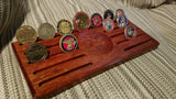 Marine Corps Eagle, Globe and Anchor (EGA) Challenge Coin Display - Dish Style - Larry's Woodworkin'