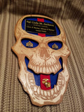 Military Skull Plaque - Personalized Skull Plaque - Larry's Woodworkin'