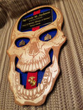 Military Skull Plaque - Personalized Skull Plaque - Larry's Woodworkin'