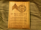 Custom Plaques Marine Corps, Navy, Air Force, Army, Coast Guard Law Enforcement, Fire/Rescue - Larry's Woodworkin'