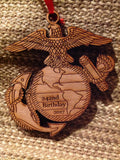 2017 Marine Corps Birthday EGA Christmas Ornament - 242nd USMC Birthday Ornament - Larry's Woodworkin'