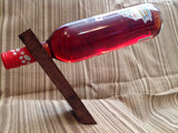 Rustic Floating Wine Bottle Holder / Balancing Wine Bottle Holder - Larry's Woodworkin'