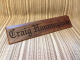 12" Personalized Military Desk Nameplate with Rank Insignia and Rate Pad - Larry's Woodworkin'